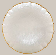 Gold rim Gloss spiral charger plate