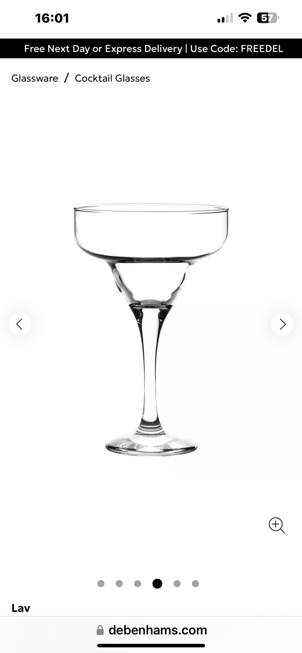 Margarita cocktail glasses