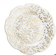 Gold leaf ceramic plates