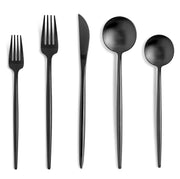 Slim black cutleries