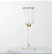 Classy double gold rim wine, high ball & Champagne flutes