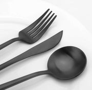Slim black cutleries