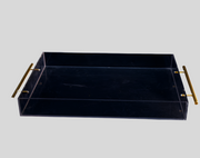 Gold handle transparent trays