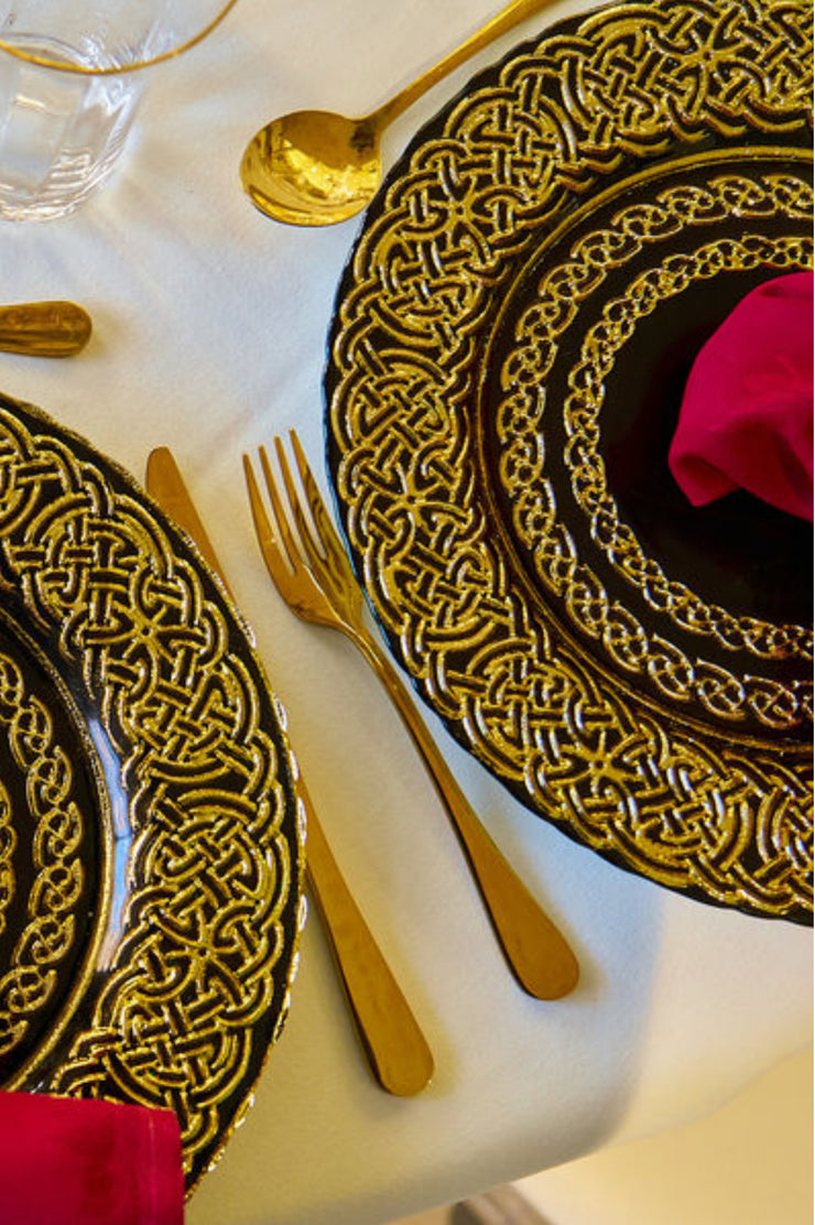 Black & Brass charger plates