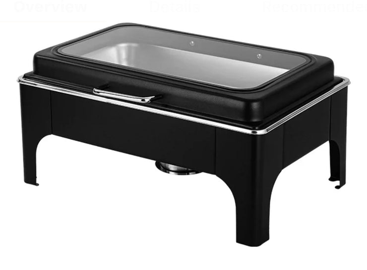 Luxury black chaffing dish buffet set chafing food warmer