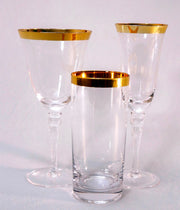 Bold Gold rim glassware