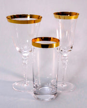 Bold Gold rim glassware