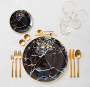 Black marble dinner & side plates