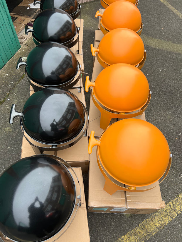 Single Orange & Black chafing dishes