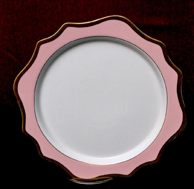 Pink sunflower charger plates