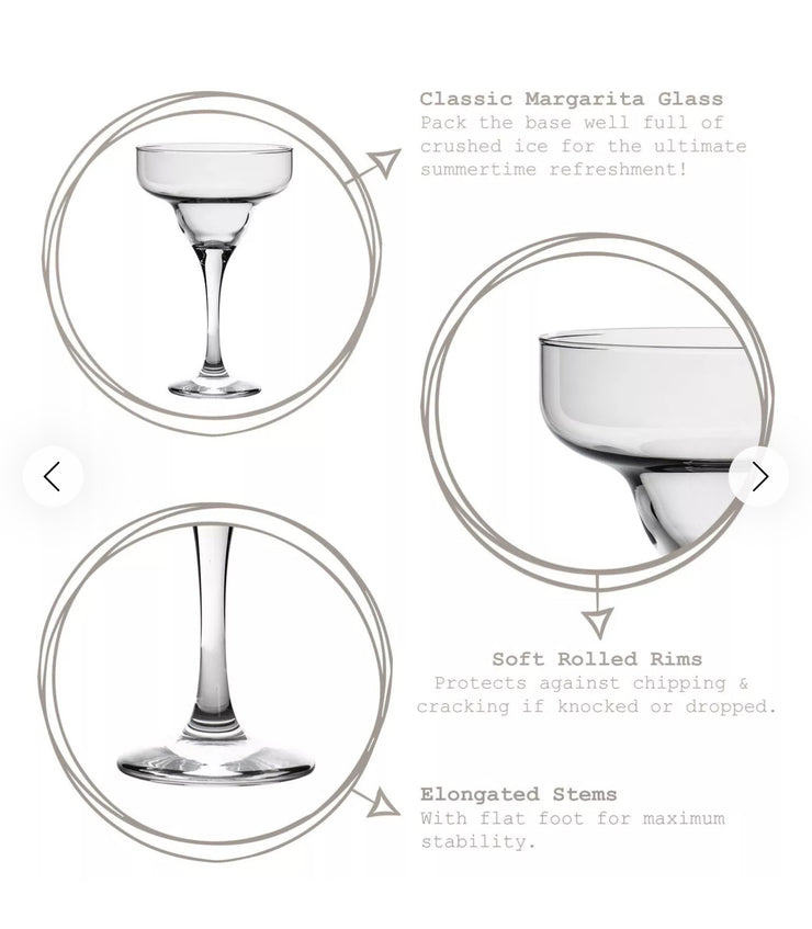 Margarita cocktail glasses