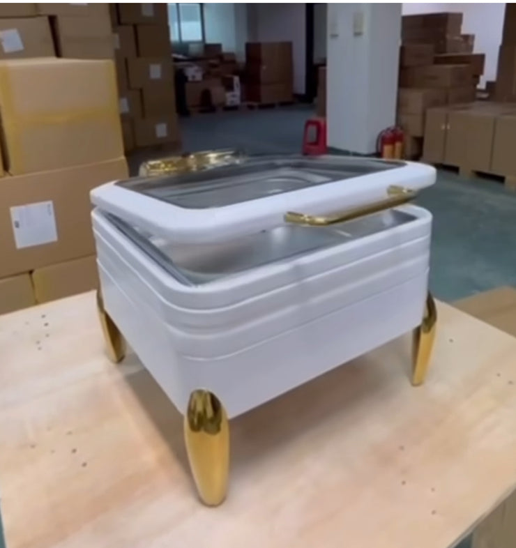 White & Gold Chafing Dish