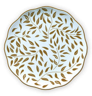 Gold leaf ceramic plates