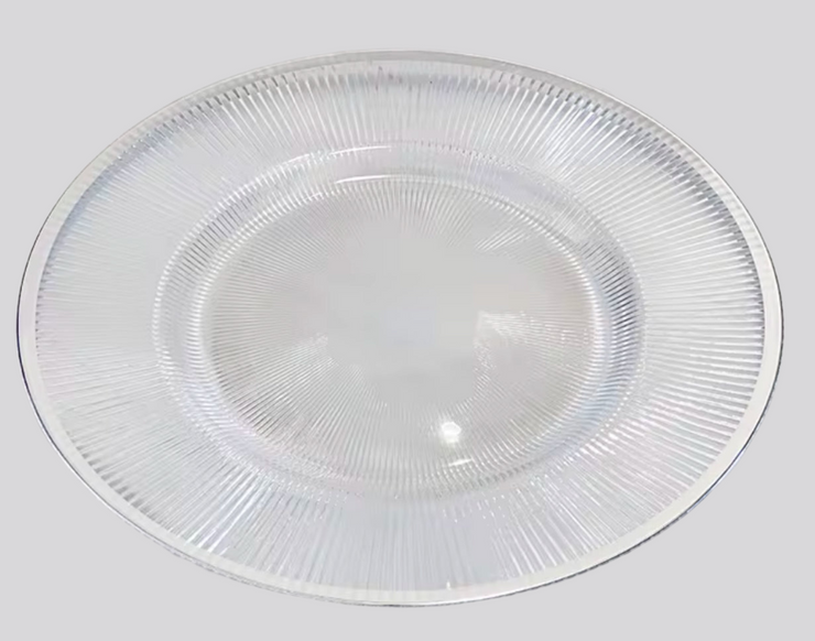 Silver rim charger plates