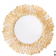 Gold reef glass charger plate