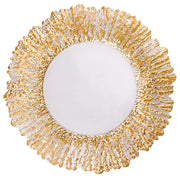 Gold reef glass charger plate