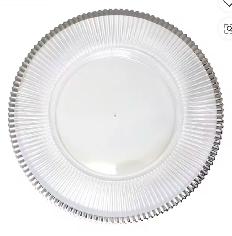 Silver rim charger plates