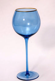 Long stem Blue Champagne 🥂 & long stem slim wine glasses
