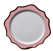 Pink sunflower charger plates