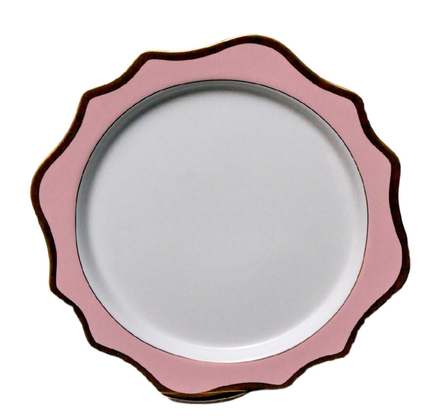 Pink sunflower charger plates