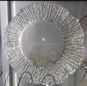 Silver reef glass charger plates