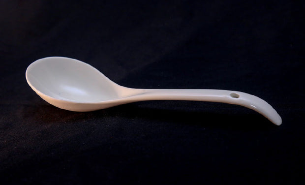 Serving ceramic spoon