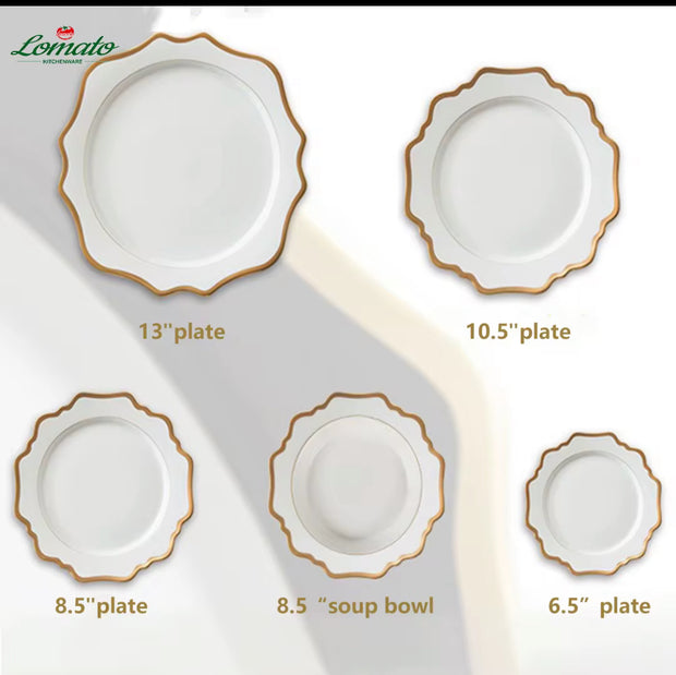 White sunflower plates