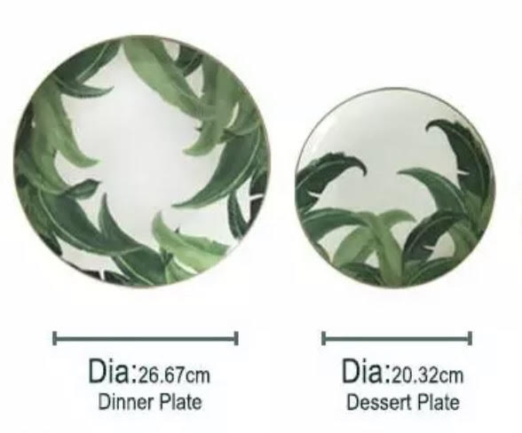 Green banana plates