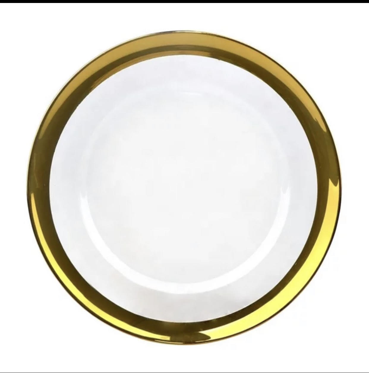 Large Gold rim glass plate collection