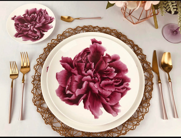 Plum dinner and Side plates