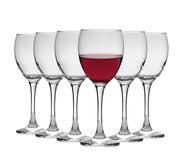 Plain white wine glasses